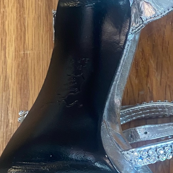 Nina Silver Rhinestone Heels - Picture 3 of 4